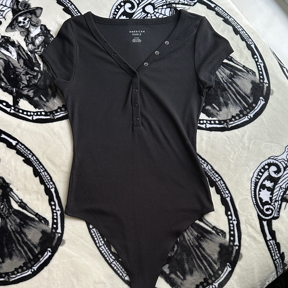 American Eagle Black Women's Bodysuit Top
